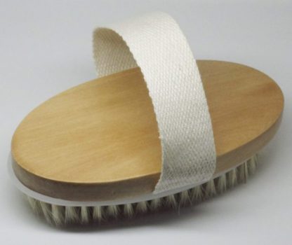 Dry skin body brush natural bristle