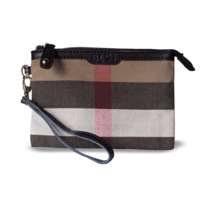 BLSJ check cosmetic clutch purse