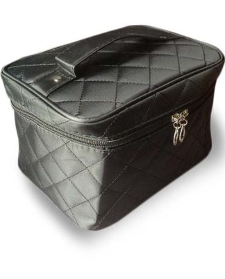 Black Quilted lightweight collapsible travel trunk case