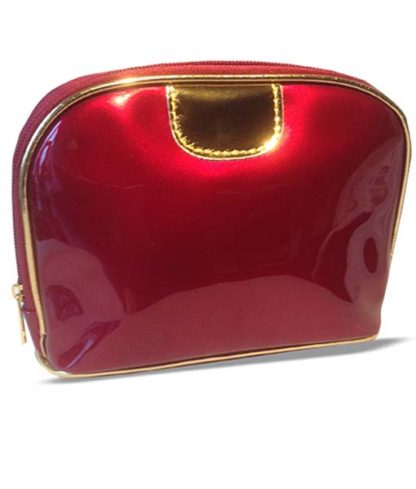 Salsa Red Patent cosmetic bag
