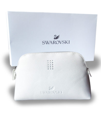 Swarovski cosmetic bag and box