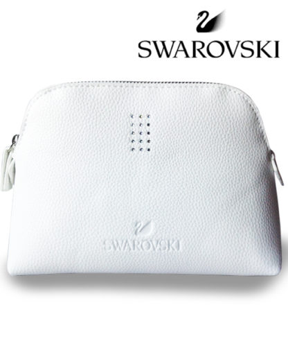 Swarovski Crystal White cosmetic makeup bag