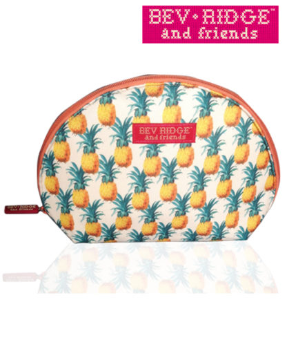 Bev Ridge and Friends large Pineapple Print makeup bag