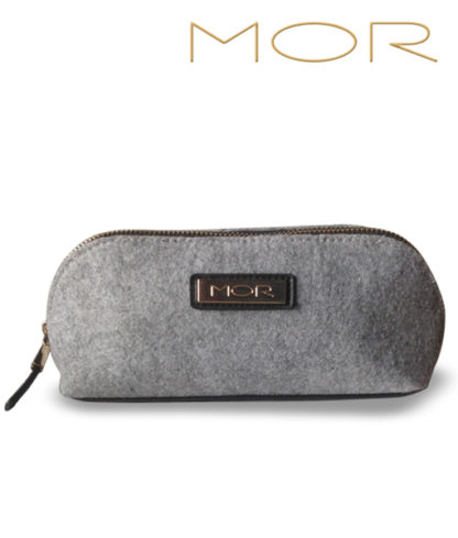 MOR Grey cosmetic purse / beauty makeup bag