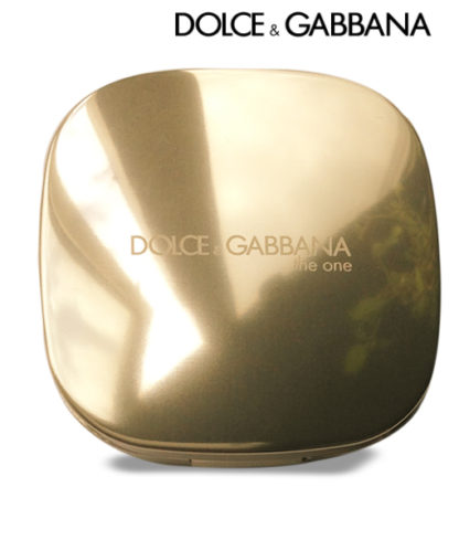 Gold Dolce & Gabbana compact makeup mirror