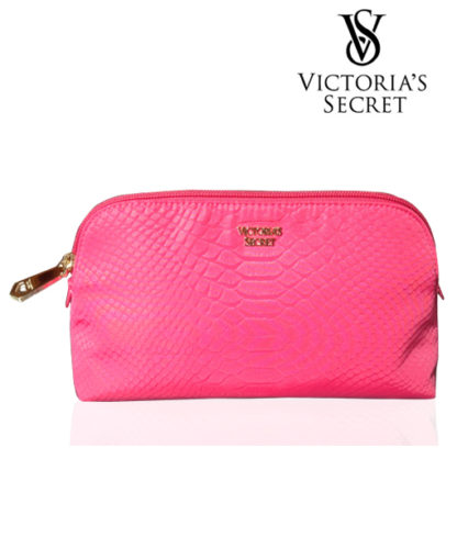 Victoria’s Secret soft case Cerise Pink makeup bag