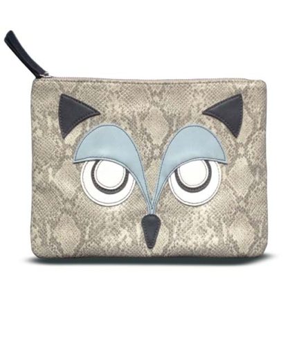 Next Grey Snakeskin/Owl Clutch Bag