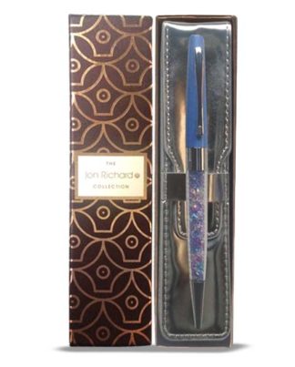 Jon Richard Blue Crystal Shaker Pen and Pouch Set