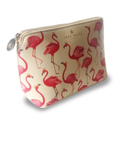 Sara Miller Luxury Flamingo cosmetic bag