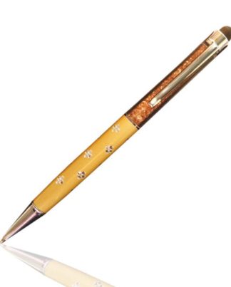 Amber Crystalline Stylus Ballpoint Pen