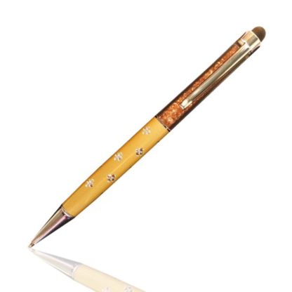 Amber Crystalline Stylus Ballpoint Pen