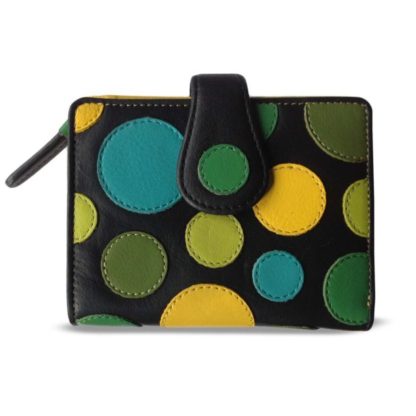 Visconti Polka Dot PLUTO Ladies Leather Tab Purse