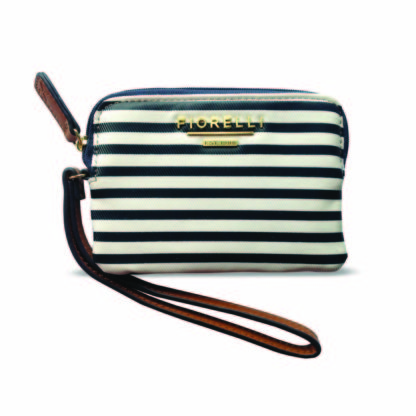 Fiorelli Lexi Nautical Stripe Zip Top Wristlet Purse