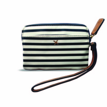 Fiorelli Lexi Nautical Stripe Zip Top Wristlet Purse