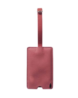Penhaligons Pink leather luggage tag