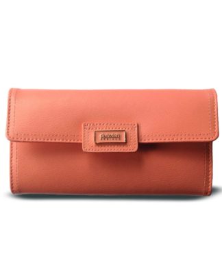 Dulwich Designs Coral Leather Jewellery Roll