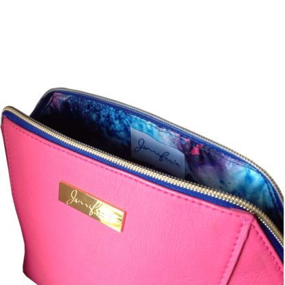 Jennifer's Collection Fuchsia PINK Hexagonal Cosmetic Bag