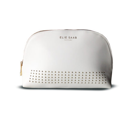 Elie Saab le Parfum White Stud Cosmetic Bag