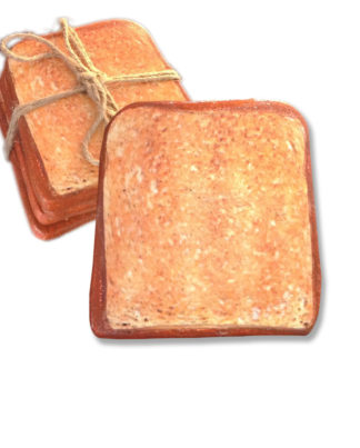 Set of 4 Hand crafted Toast design coasters
