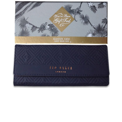 TED BAKER Cadet Blue Mens Folding Glasses Case