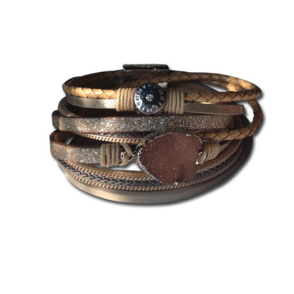 Multi-strand Leather Cord Bracelet