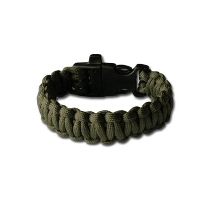 Green Paracord Whistle Bracelet