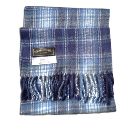 James Pringle Tartan Scarf | Blue check scarf