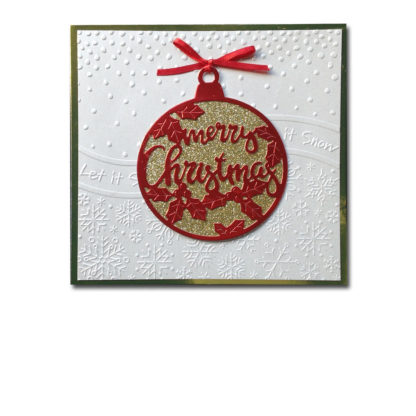 Christmas Bauble Snow Card