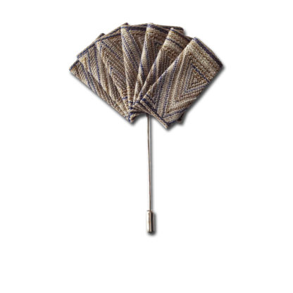 Stone Jacquard Handkerchief Pin | Suit lapel pocket pin