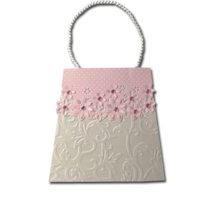 Handbag Shape Jewelled Greetings Card