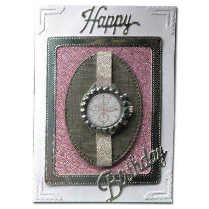 Handcrafted 3D Watch Birthday Card