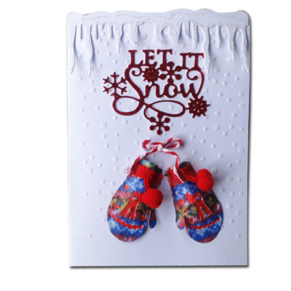 Let it Snow Mitten Card