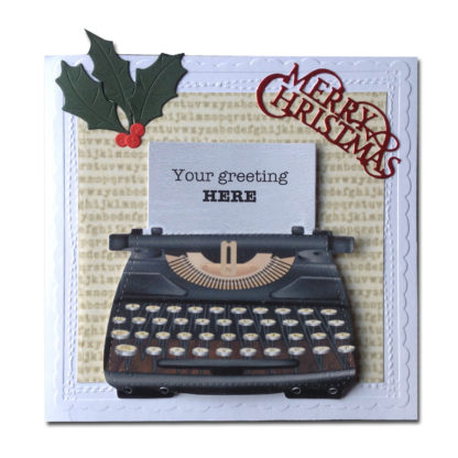 Typewriter 3D Christmas Card